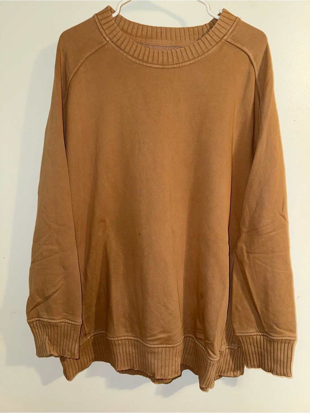 aerie Crewneck Sweater in Camel Brown